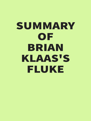 cover image of Summary of Brian Klaas's Fluke
